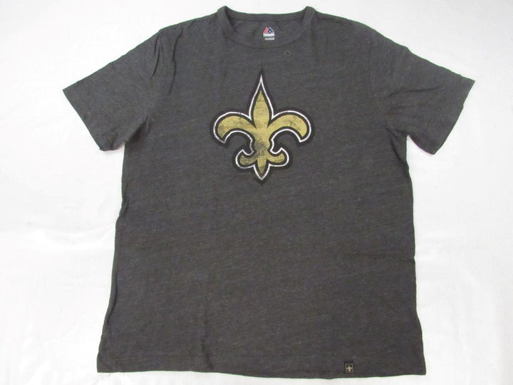 Orleans Saints Mens Size XL XLarge Distressed Majestic Blend Shirt Image 4