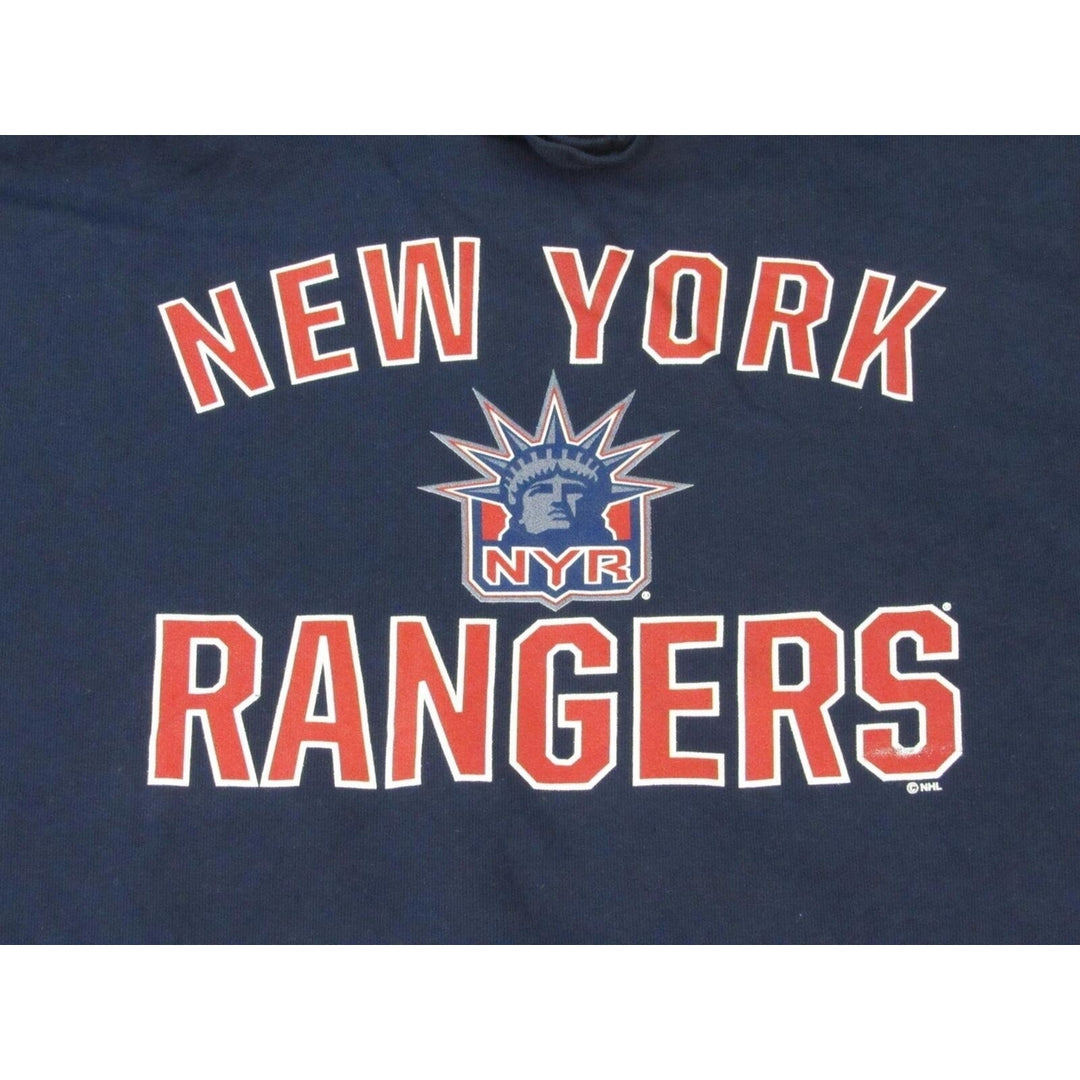 York Rangers Mens Size 4XL 4XLarge Navy Blue Hoodie Image 3