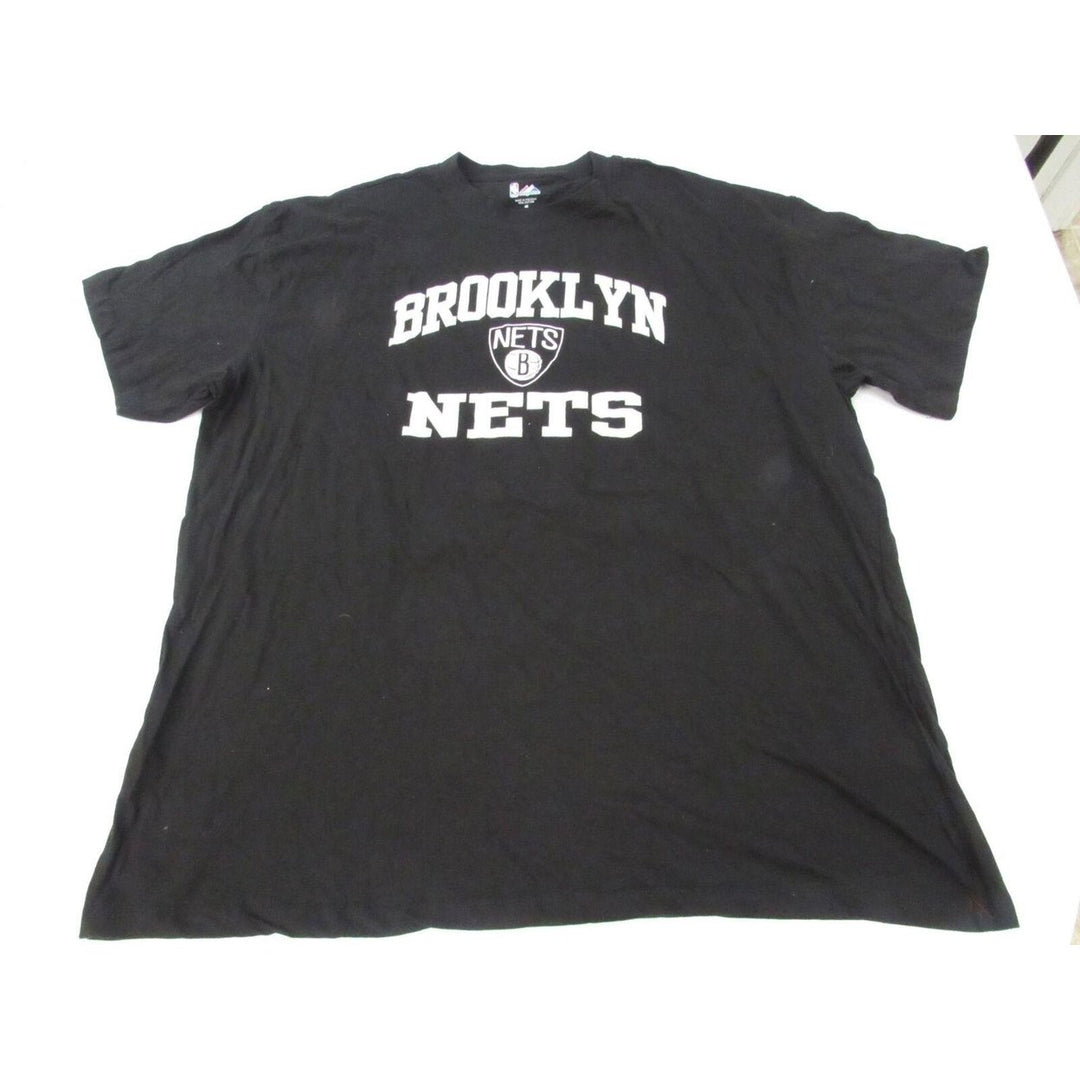 Brooklyn Nets Basketball Mens Size 4XL 4XLarge Black Majestic Shirt Image 1