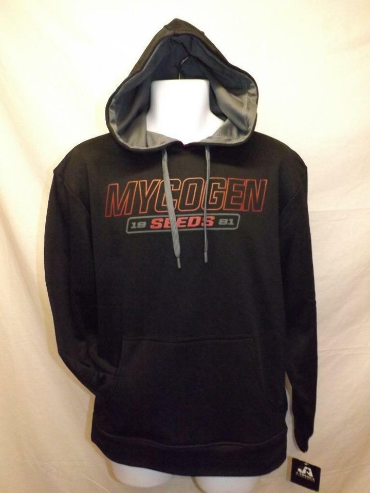 MYCOGEN Seeds 1981 Mens Size L Large Black Performance Hoodie Image 1