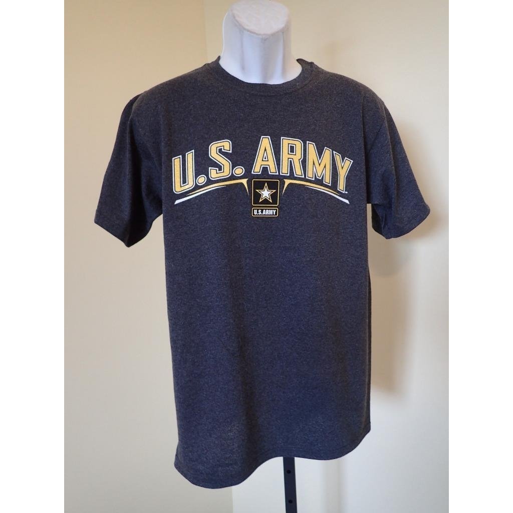 - UNITED STATES ARMY mens MEDIUM (M) dark grey T-shirt Image 1