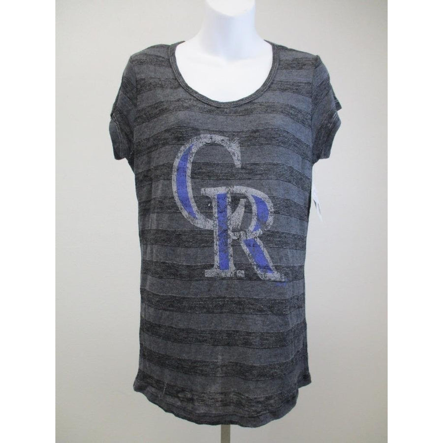 Colorado Rockies Womens Size M Medium Gray Shirt By Majestic Threads 38 Image 1