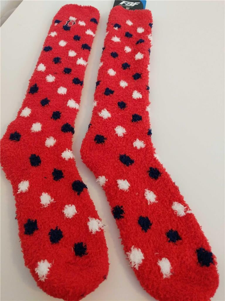 Boston Red Sox Adult Mens Size M Medium 5-10 Long Comfortable Soft Socks 15 Image 1