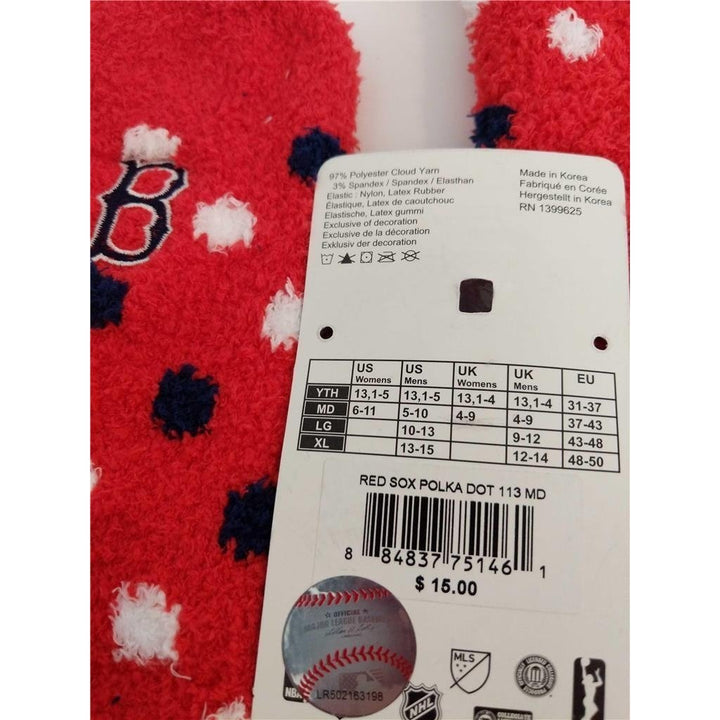 Boston Red Sox Adult Mens Size M Medium 5-10 Long Comfortable Soft Socks 15 Image 3