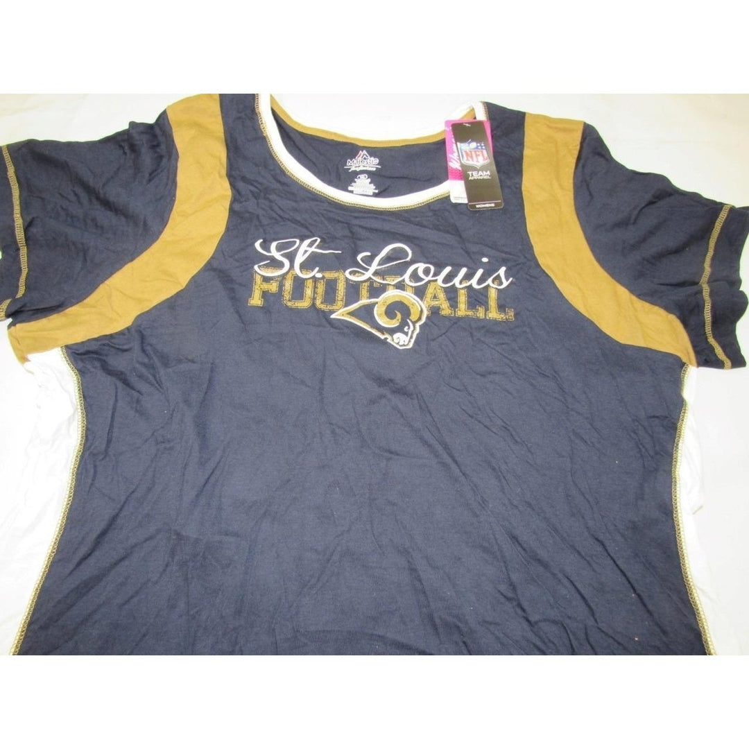 St. Louis Rams Womens Plus Size 3X Fashion Majestic Shirt Image 4