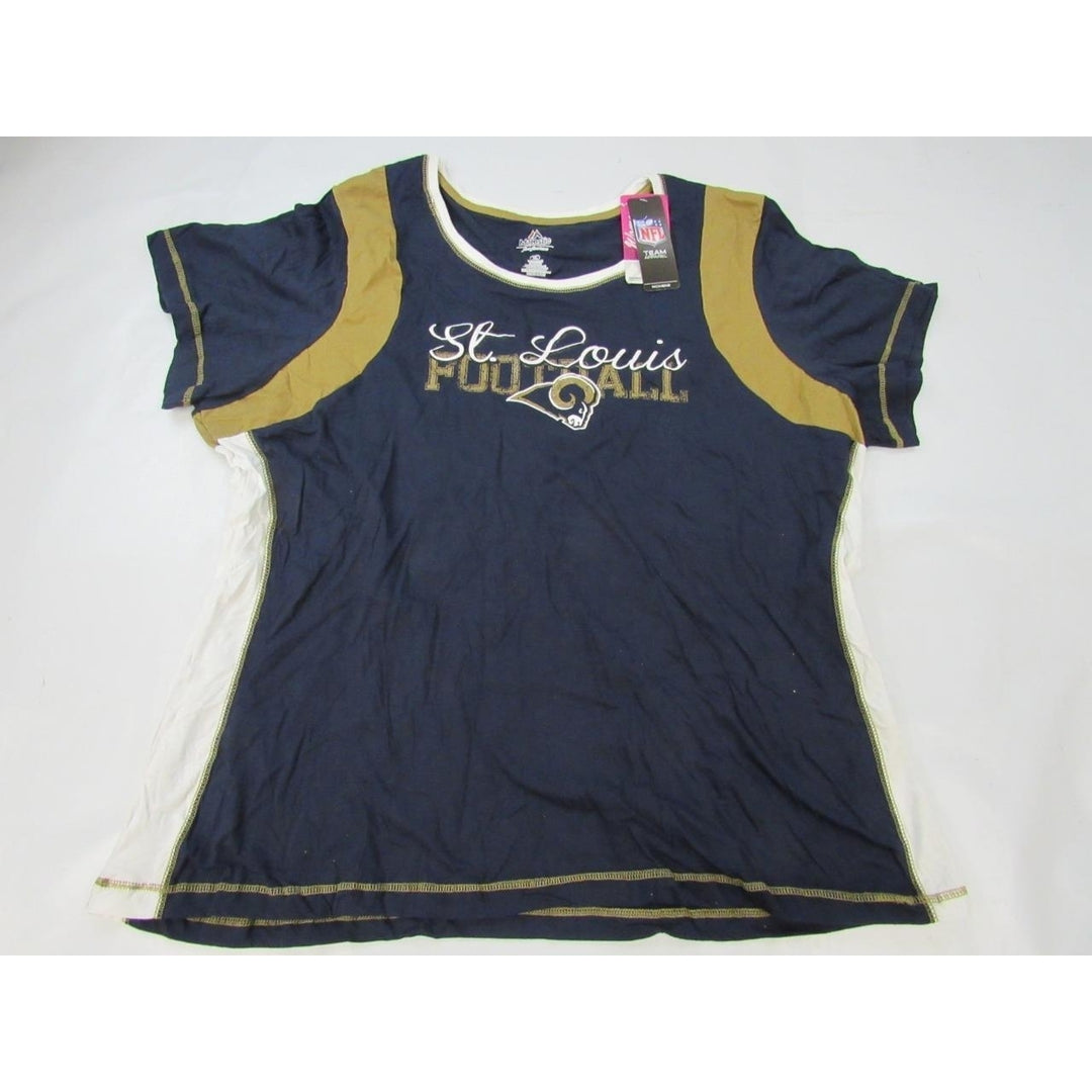 St. Louis Rams Womens Plus Size 3X Fashion Majestic Shirt Image 4