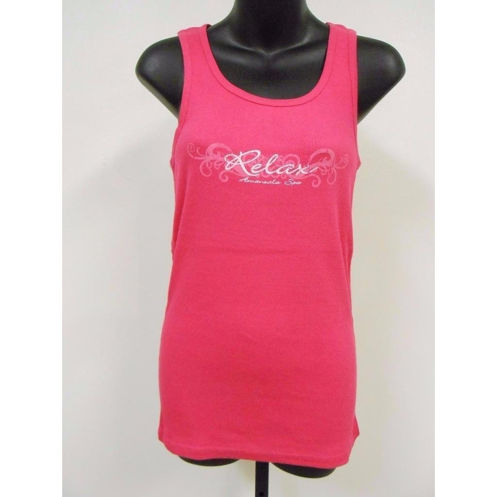 Relax Amansala Spa WOMENS SIZE L LARGE tank top shirt Image 1