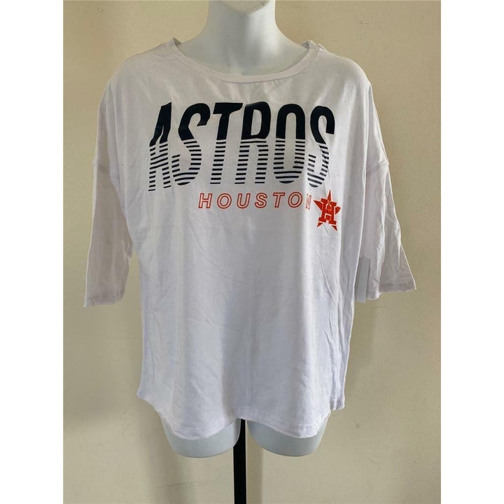 Houston Astros Womens Size M White Touch by Alyssa Milano Shirt Image 1