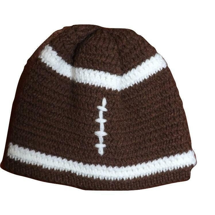 Wisconsin Badgers Infant OSFA Brown Football Beanie Hat Image 1