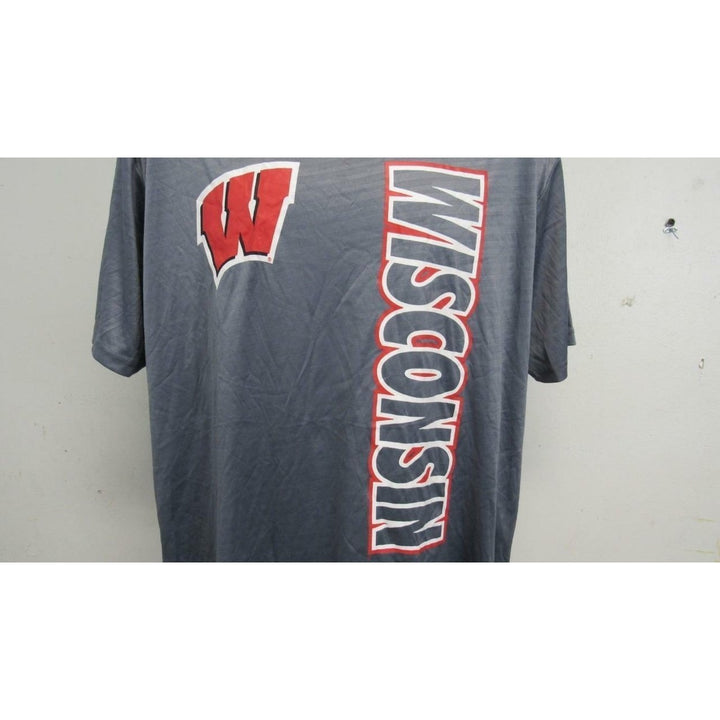 Wisconsin Badgers Womens Size XL XLarge Gray Polyester Athletic Shirt Image 3