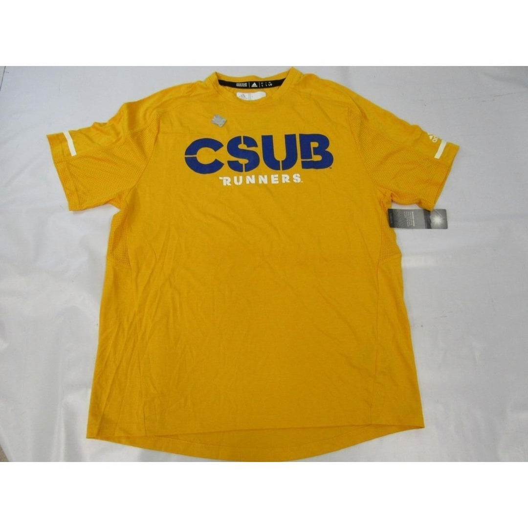 Cal State Bakersfield Roadrunners MENS Size L Large Yellow Adidas Shirt 50 Image 2