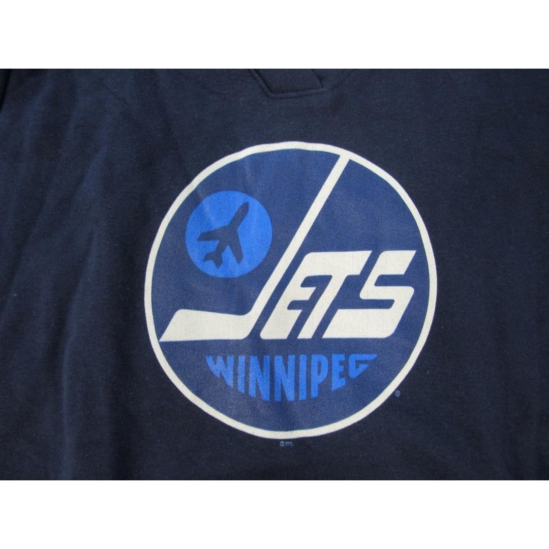 Winnipeg Jets Mens Size M Medium Blue Hoodie Image 3