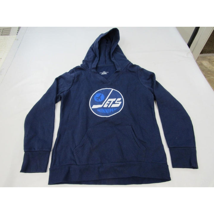 Winnipeg Jets Mens Size M Medium Blue Hoodie Image 4