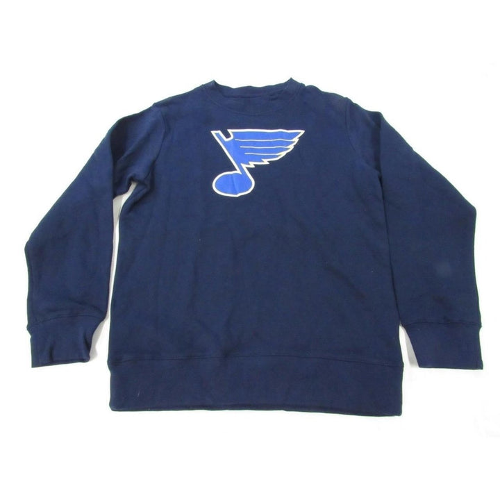 St Louis Blues Mens Size M Medium Navy Blue Sweatshirt Image 1