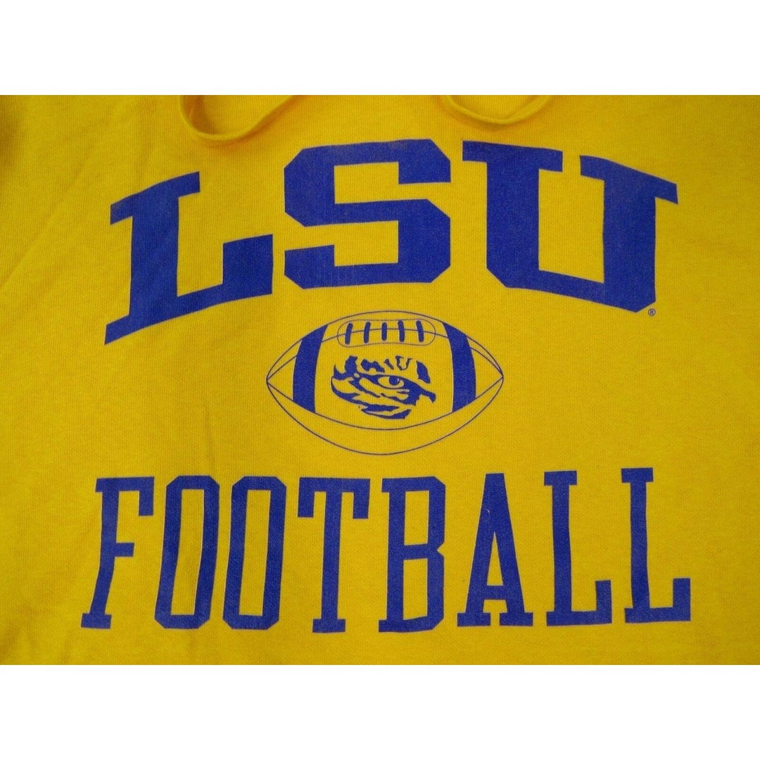 LSU Tigers Football Mens Size L Large Gold Hoodie Image 3