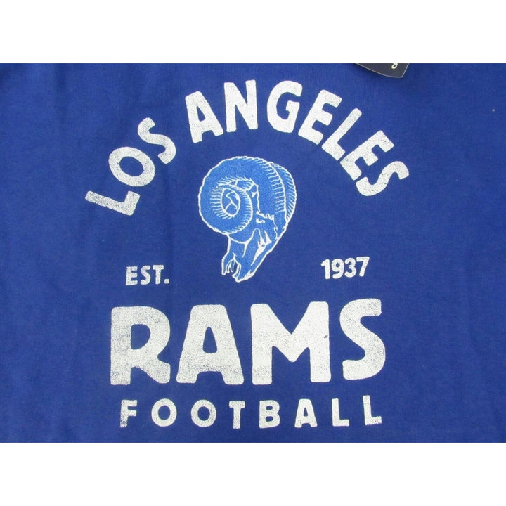 Los Angeles Rams EST 1937 Womens Size XL Blue Hoodie w/ Distressed Print Image 3