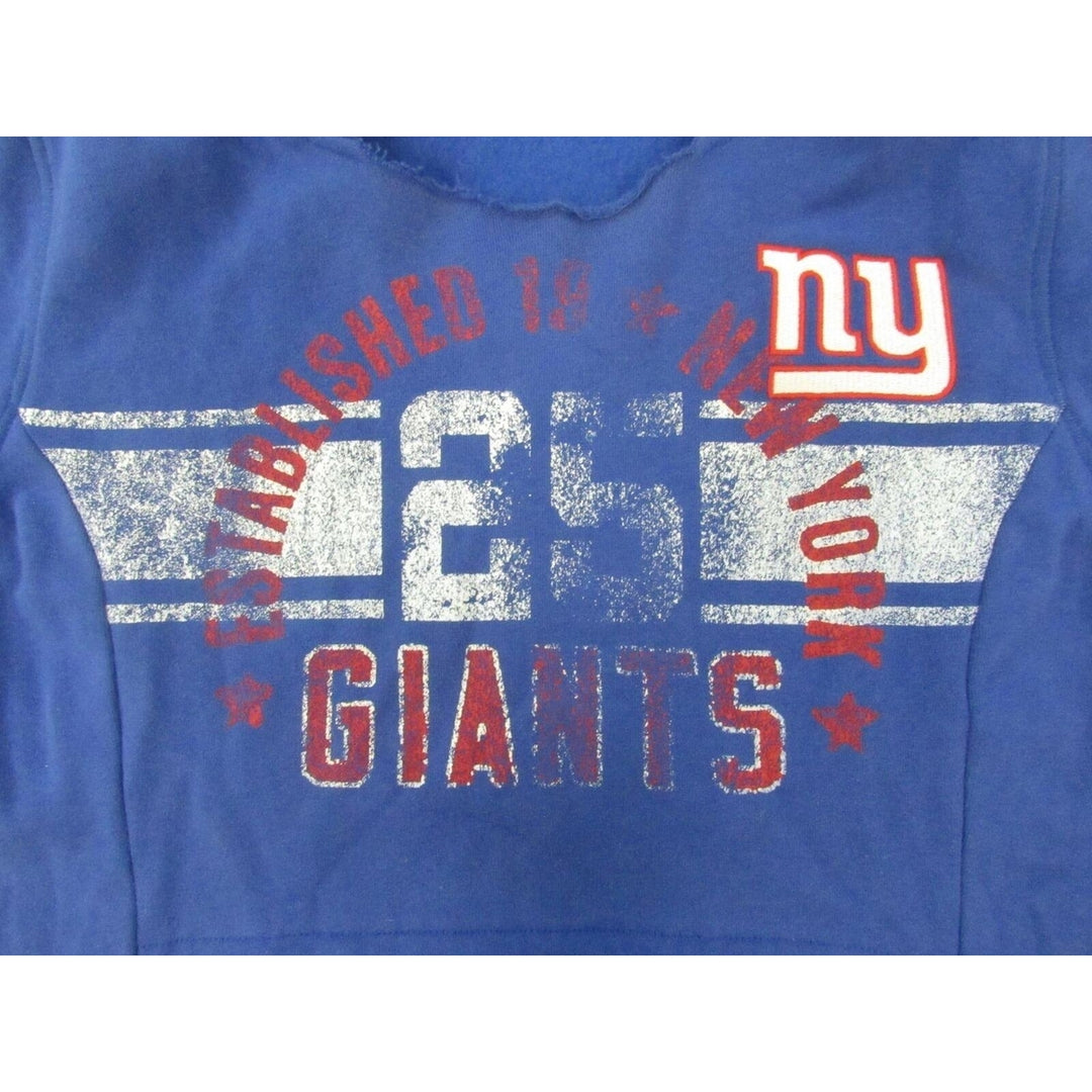 York Giants EST 1925 Womens Size M Medium Blue Hoodie w/ Distressed Print Image 3