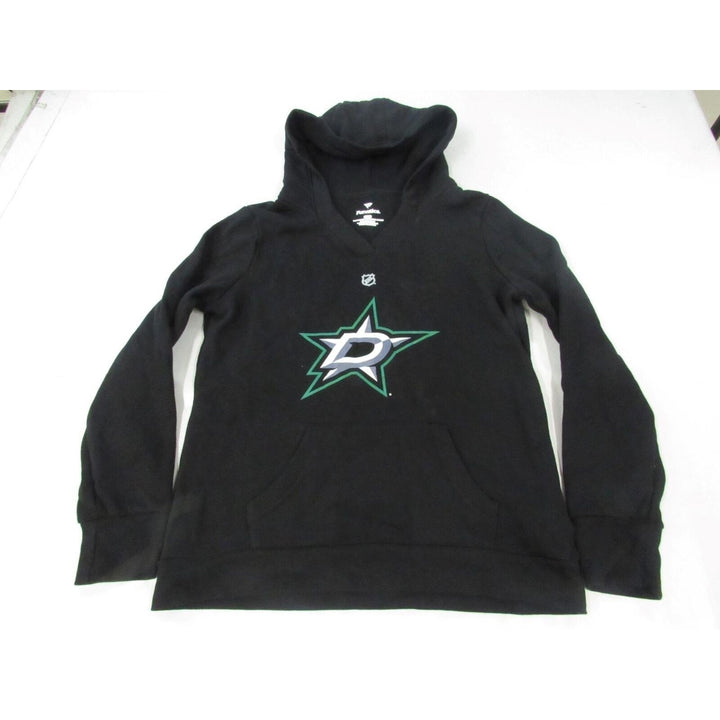 Dallas Stars 11 Luke Glendening Womens Size L Large Black V-Neck Hoodie Image 1