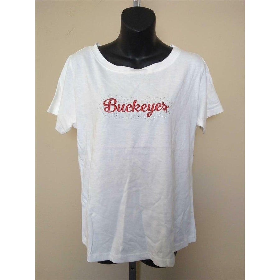 Minor Flaws Ohio State Buckeyes Womens Size M Medium White Shirt Image 1