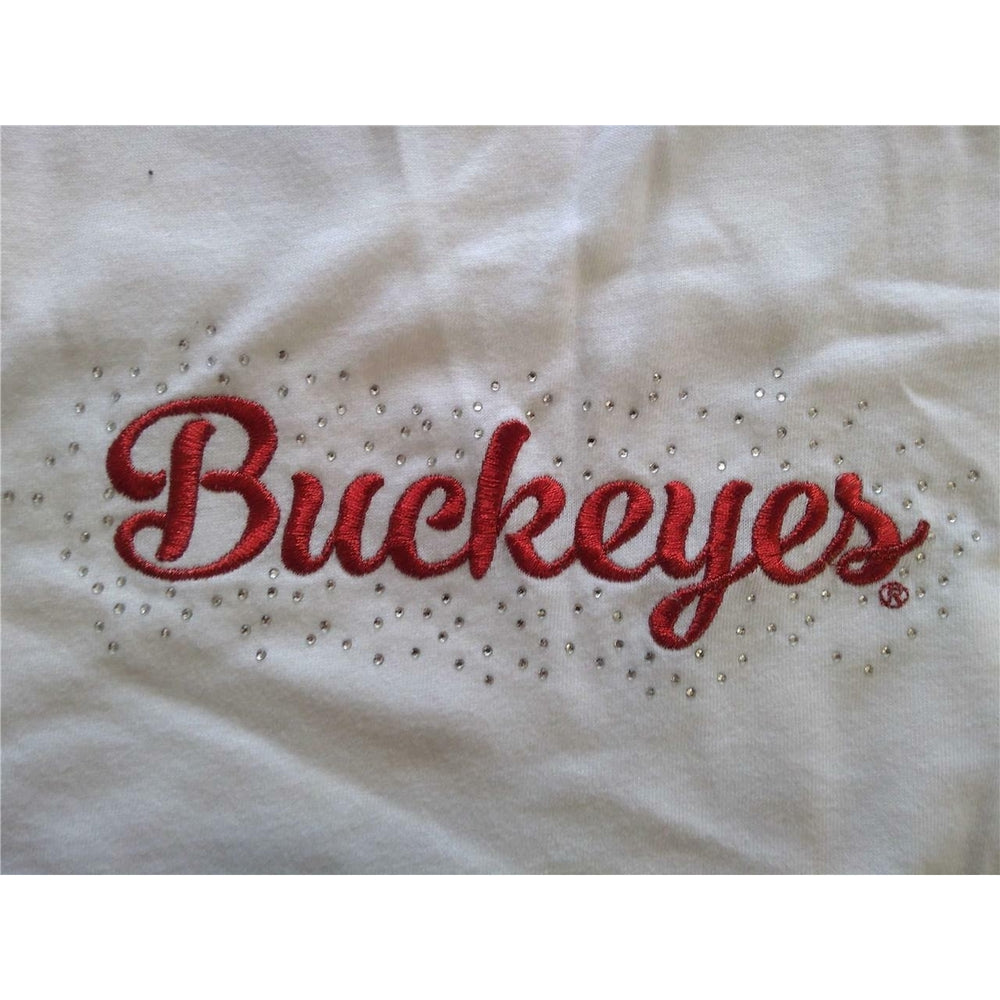 Minor Flaws Ohio State Buckeyes Womens Size M Medium White Shirt Image 2