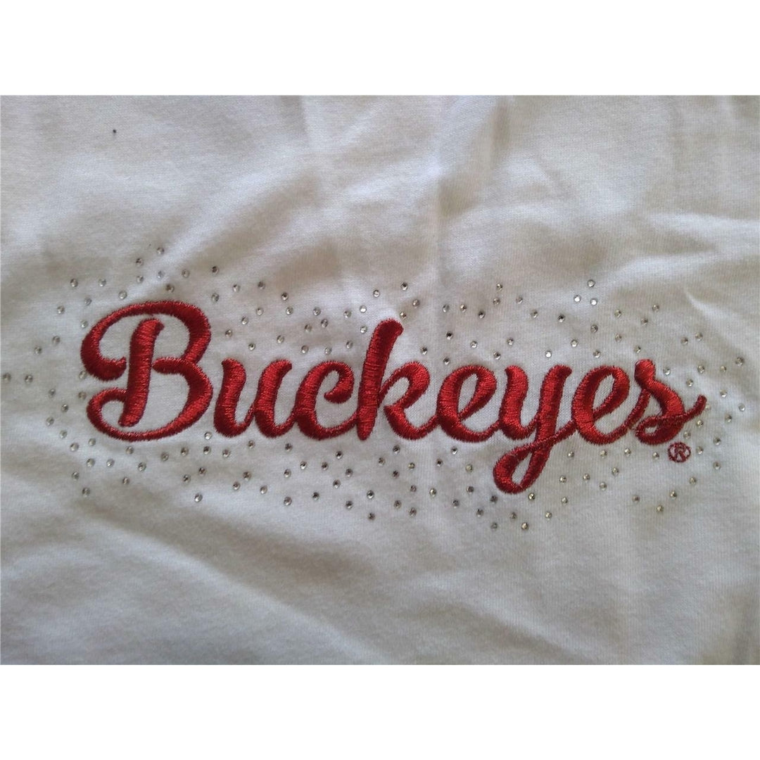 Minor Flaws Ohio State Buckeyes Womens Size M Medium White Shirt Image 2