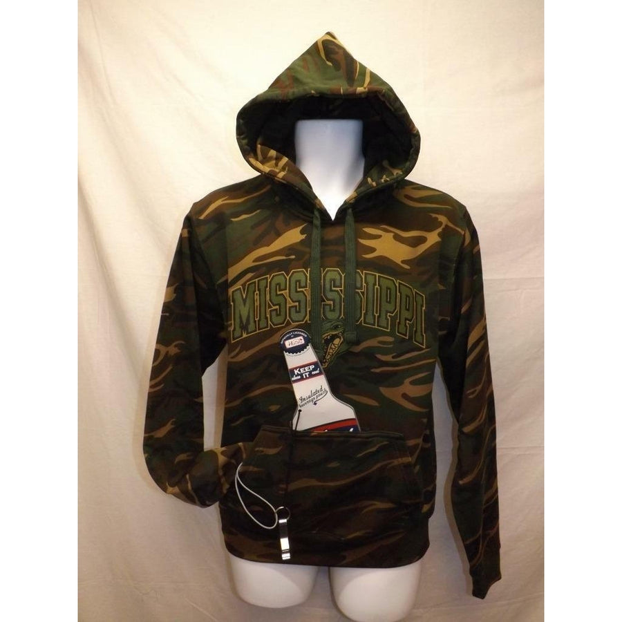 Mississippi Gators Mens Size M Medium Green Camo Performance Hoodie Image 1