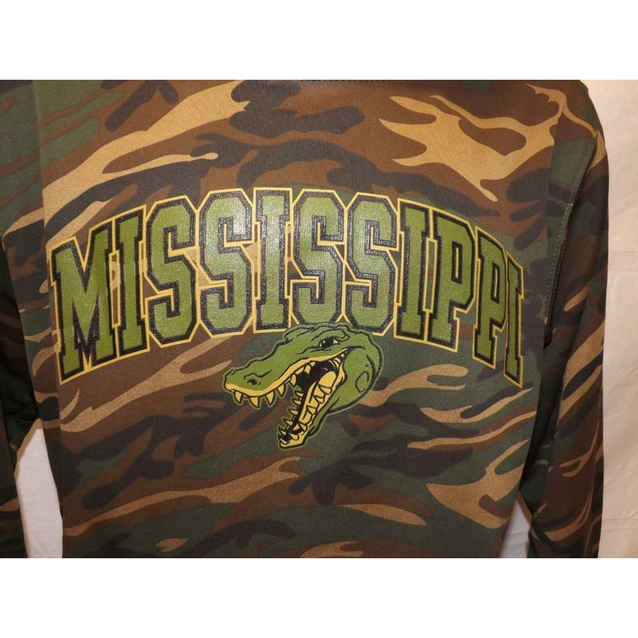 Mississippi Gators Mens Size M Medium Green Camo Performance Hoodie Image 2