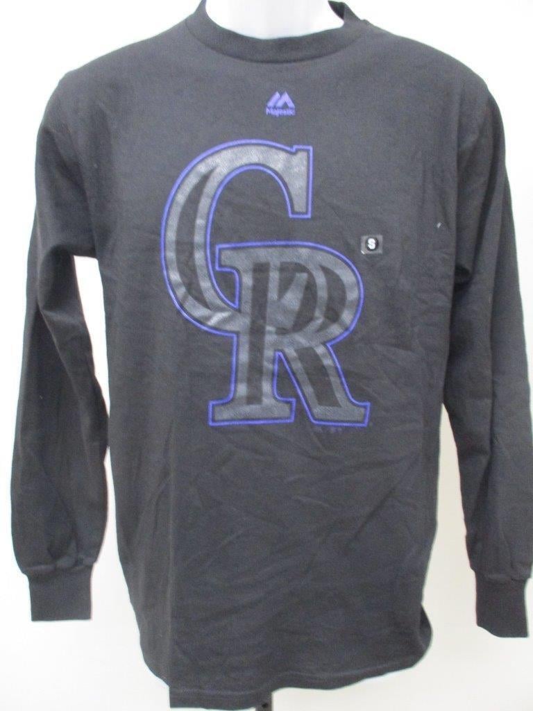 Colorado Rockies Mens Size S Small Black Long Sleeve Shirt MSRP 28 Image 1