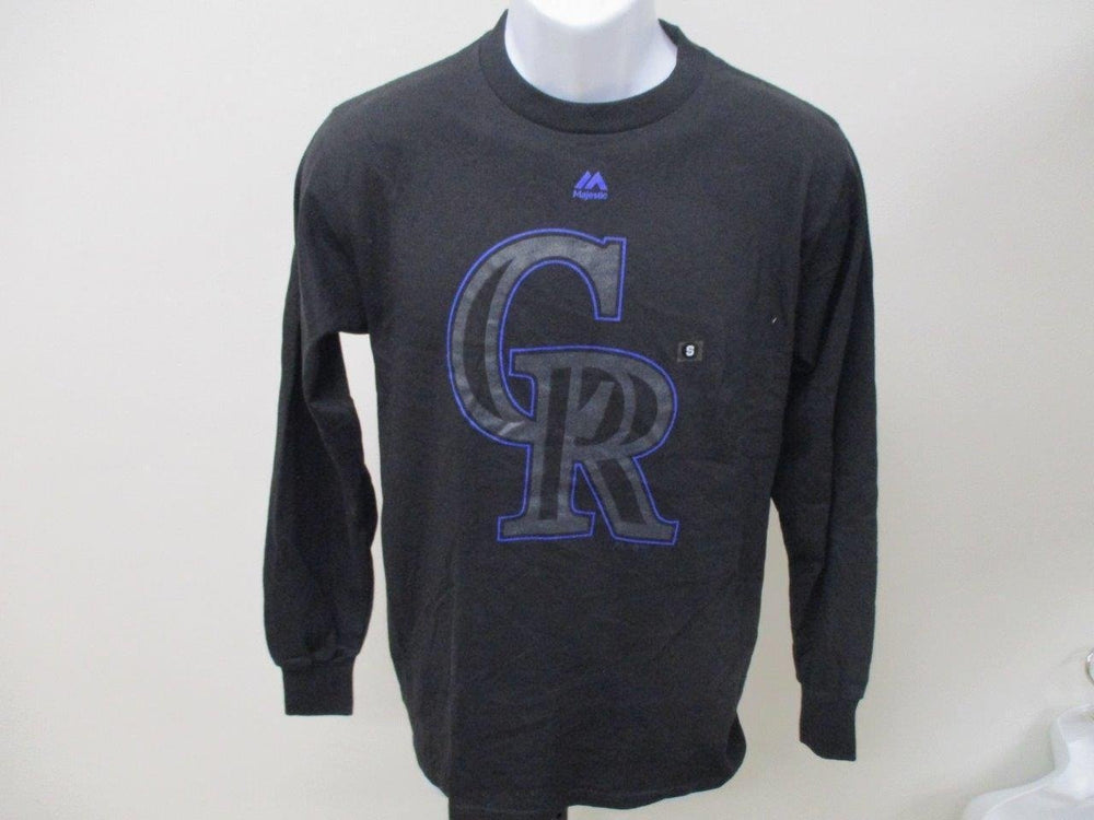 Colorado Rockies Mens Size S Small Black Long Sleeve Shirt MSRP 28 Image 2