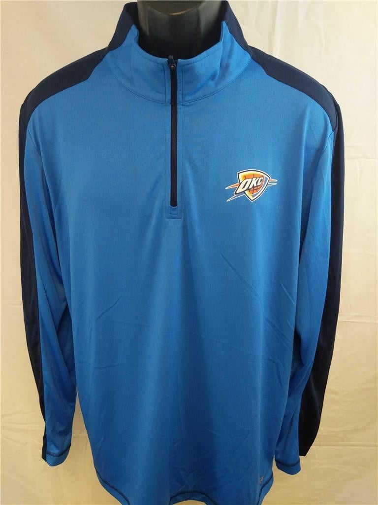 Oklahoma City Thunder Mens Size L Large 1/4 Zip TX3Cool Long Sleeve Shirt Image 1