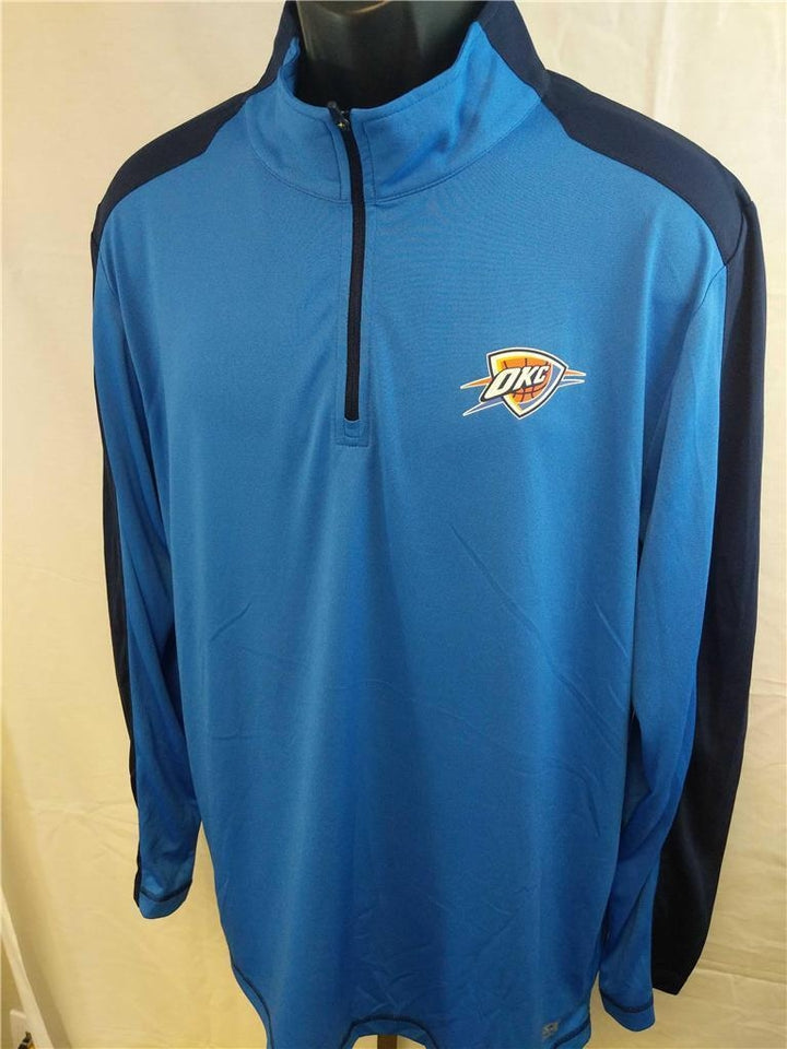 Oklahoma City Thunder Mens Size L Large 1/4 Zip TX3Cool Long Sleeve Shirt Image 2