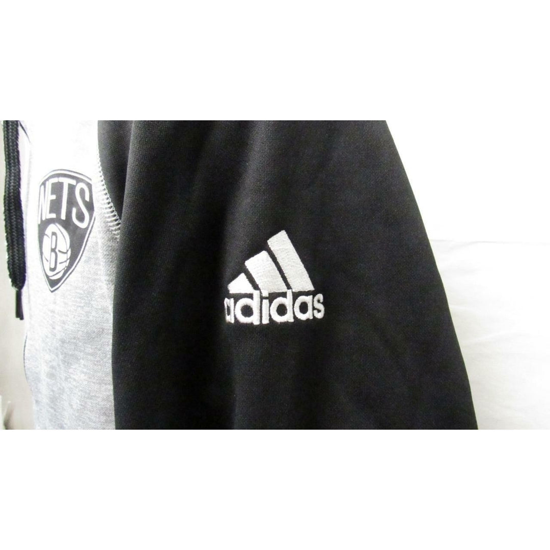 Brooklyn Nets Mens Size S Small Adidas Team Issue Full Zip Jacket Hoodie Image 3