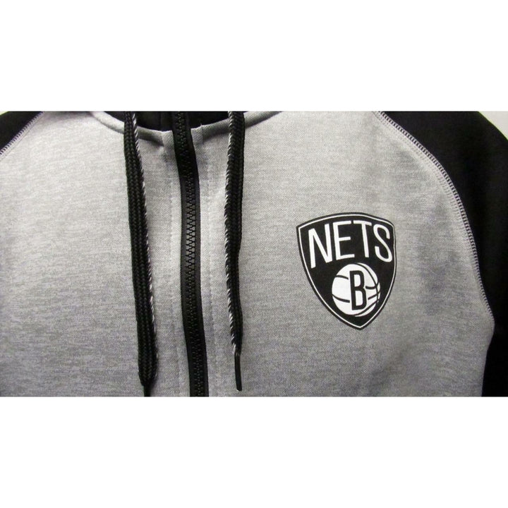 Brooklyn Nets Mens Size S Small Adidas Team Issue Full Zip Jacket Hoodie Image 4