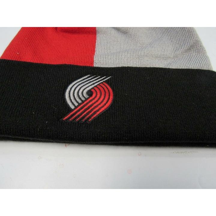 Portland Trail Blazers Mens OSFA Mitchell and Ness Cuffed Thick Knit Beanie 25 Image 2