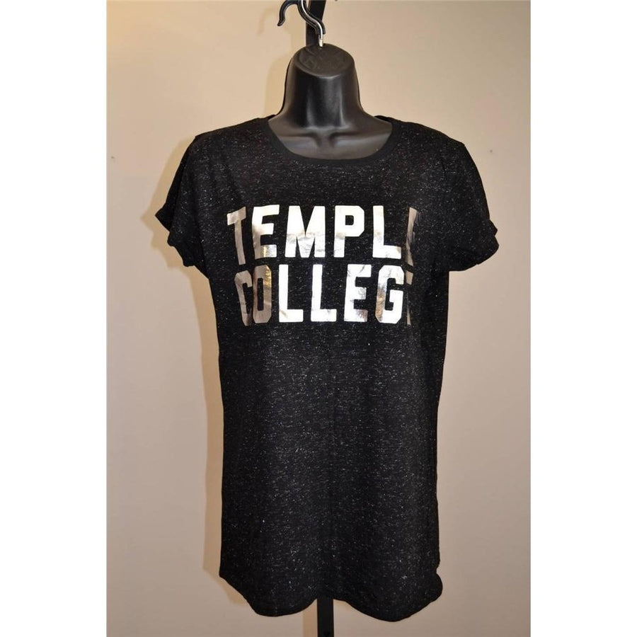 Temple College WOMENS size XLARGE (XL) black T-Shirt Image 1