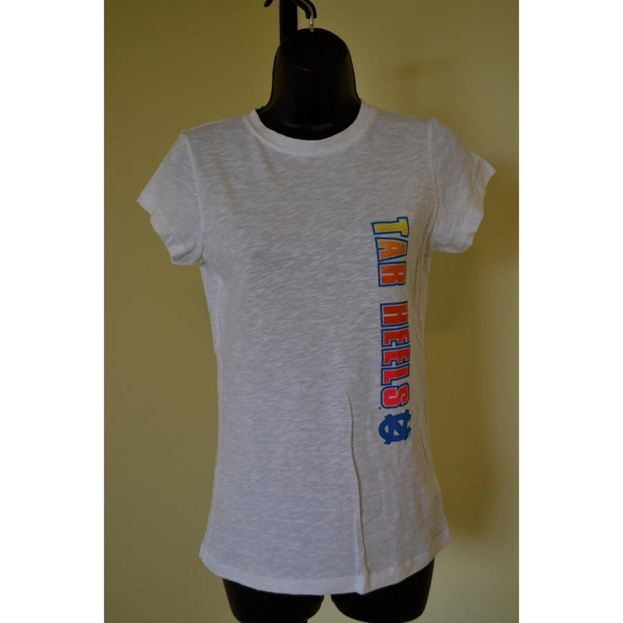 University of North Carolina Tar Heels WOMENS Size S Small white T-shirt Image 1