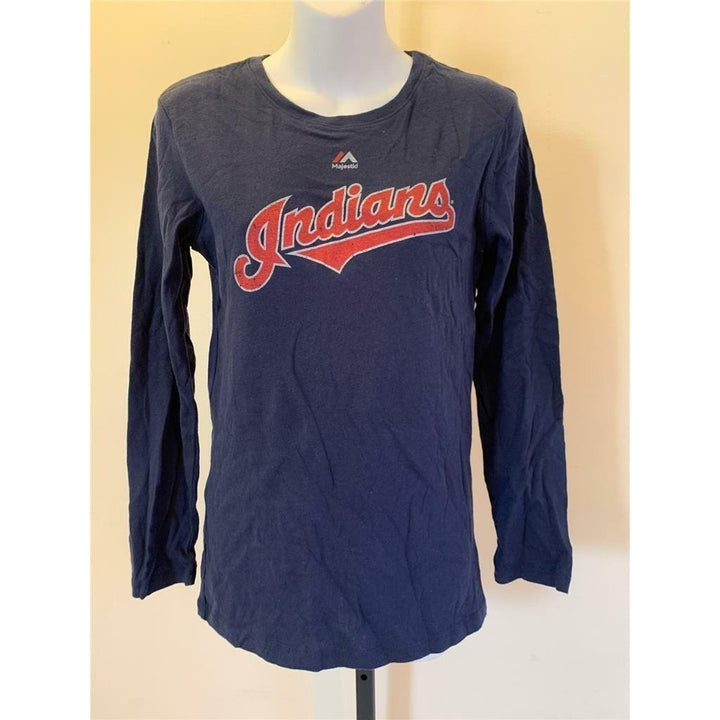 Cleveland Indians 33 Nick Swisher Girls Size XL Blue Shirt Image 1