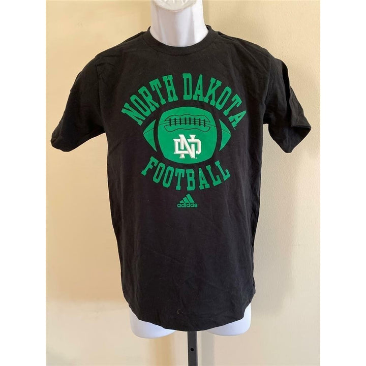 North Dakota Fighting Hawks Youth Size L Large Black Adidas Shirt Image 1