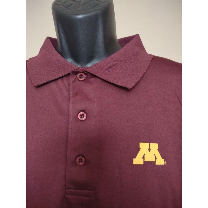 Minnesota Golden Gophers Mens Size L Large Maroon J. America Polo Shirt Image 2