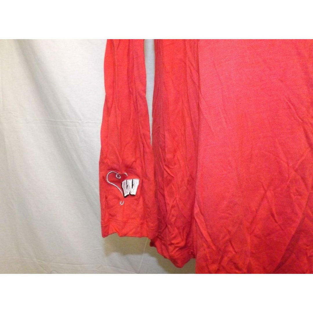 Wisconsin Badgers Womens Size L Large Long Designer Sleeve Shirt Meesh and Mia 53 Image 4