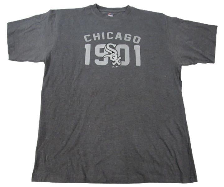 1901 Chicago White Sox Mens Size XL-Tall Majestic Gray Shirt Image 1