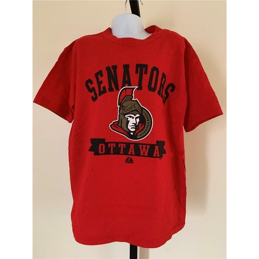 Ottawa Senators Youth Size S Small Red Majestic Shirt Image 1