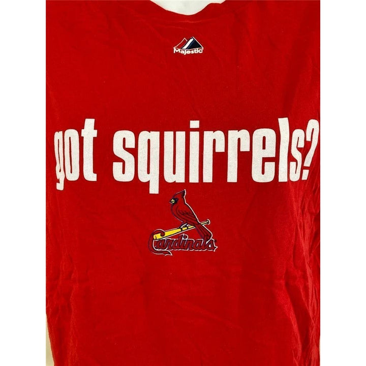 St. Louis Cardinals "Got Squirrels" Womens Size L Large Red Shirt Image 3