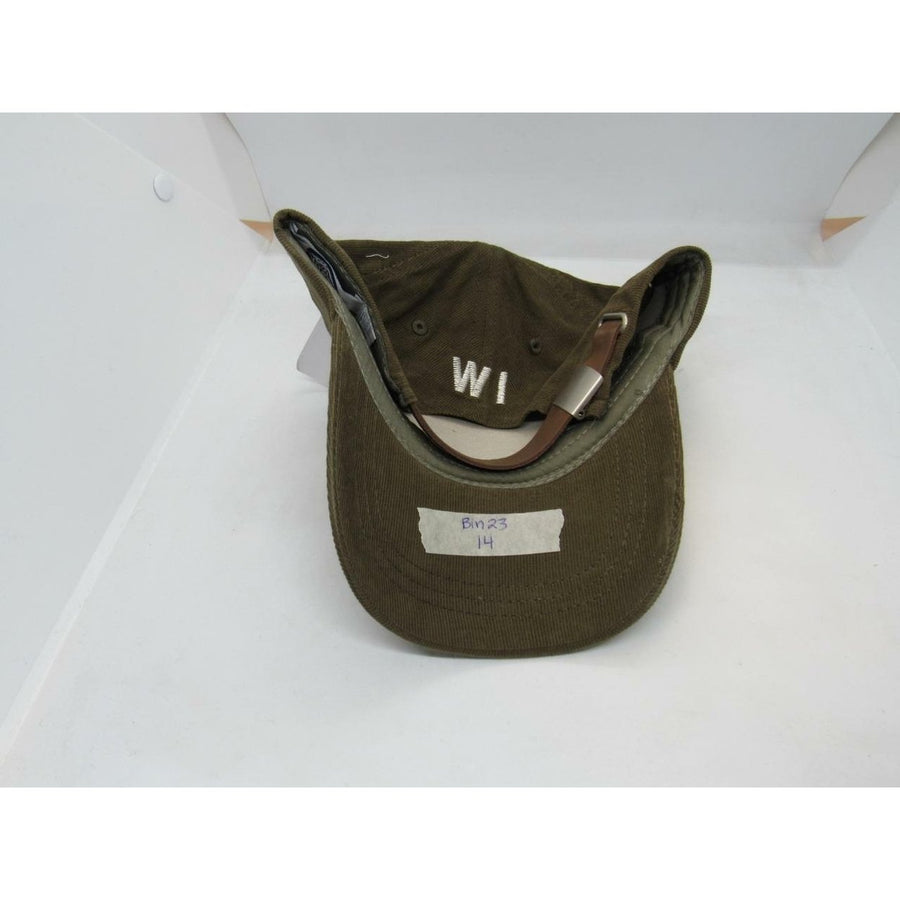 Wisconsin WI Mens Size OSFA Brown Corduroy Adjustable Hat Image 1