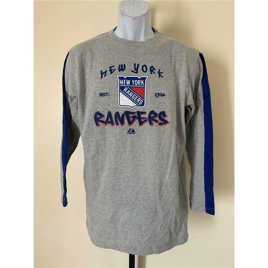 York Rangers Youth Size XL Gray Shirt Image 1