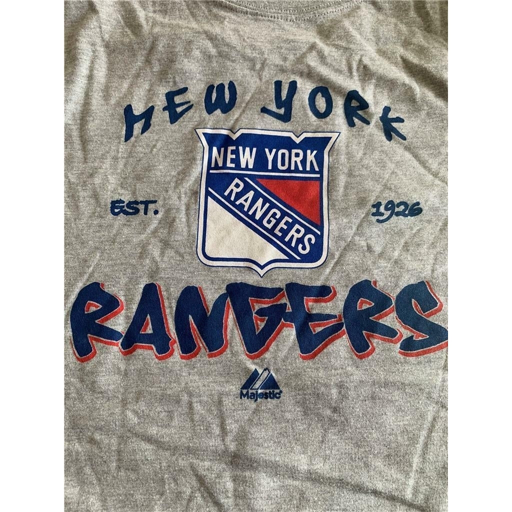 York Rangers Youth Size XL Gray Shirt Image 2