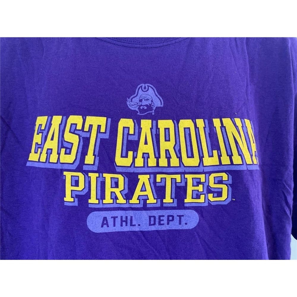 East Carolina Pirates Mens Size XL Purple Shirt Image 2