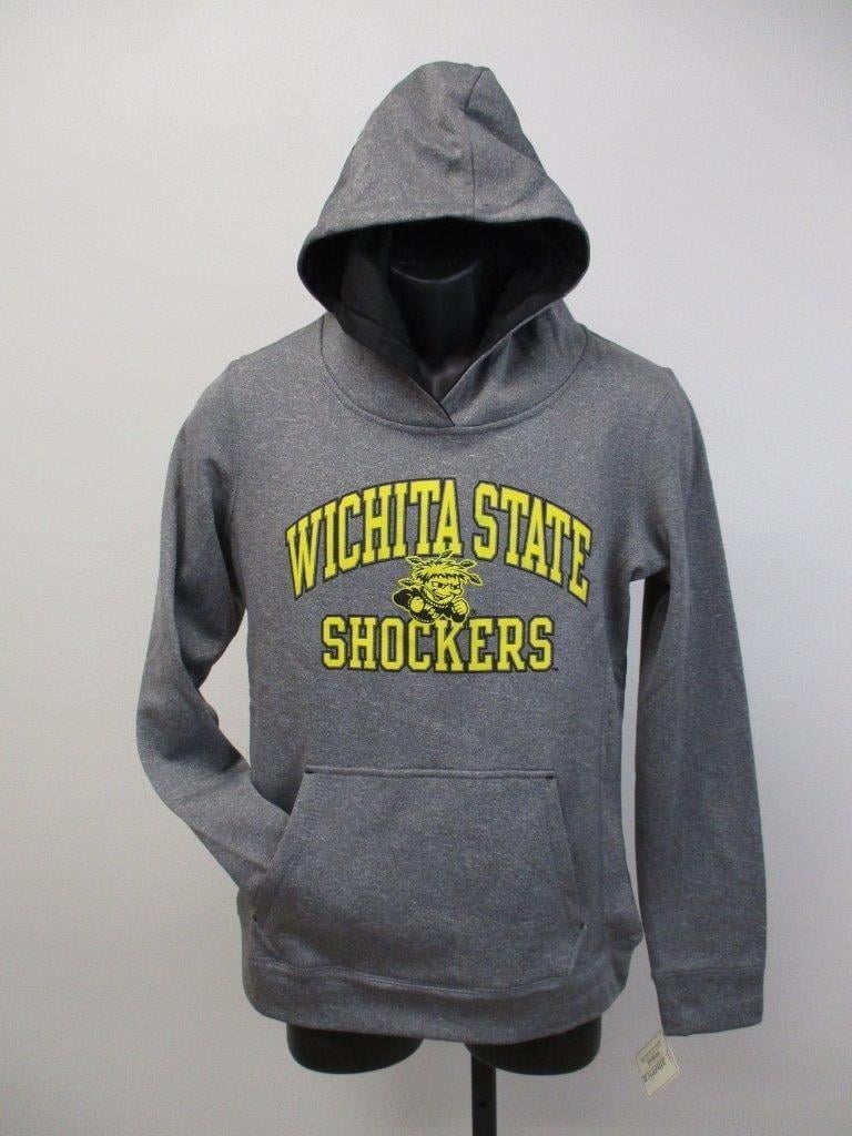 Wichita State Shockers Womens Size M Medium Gray Performance Hoodie Image 1