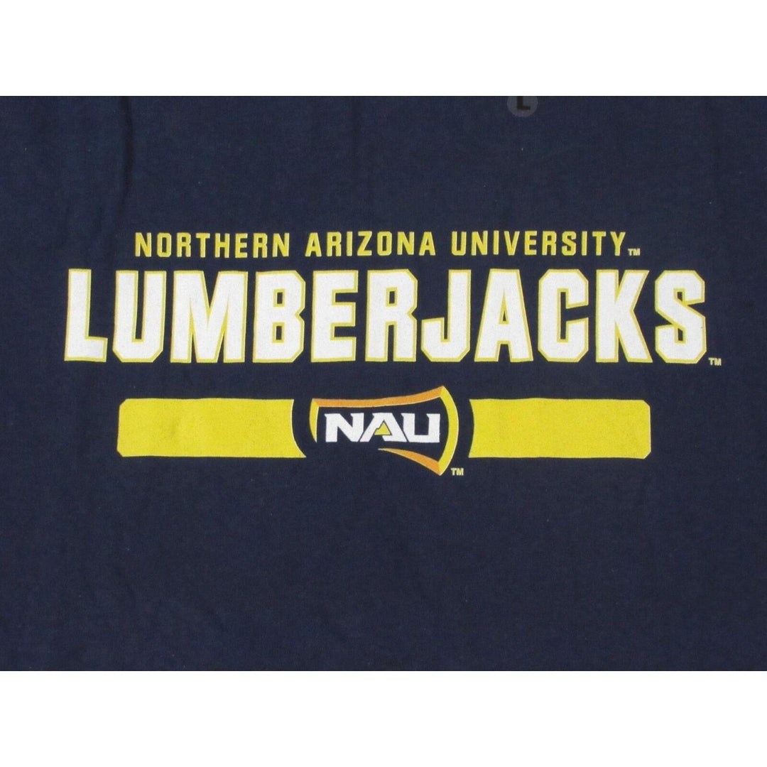 Northern Arizona University Lumberjacks Mens Size L Large Navy Blue Shirt Image 3