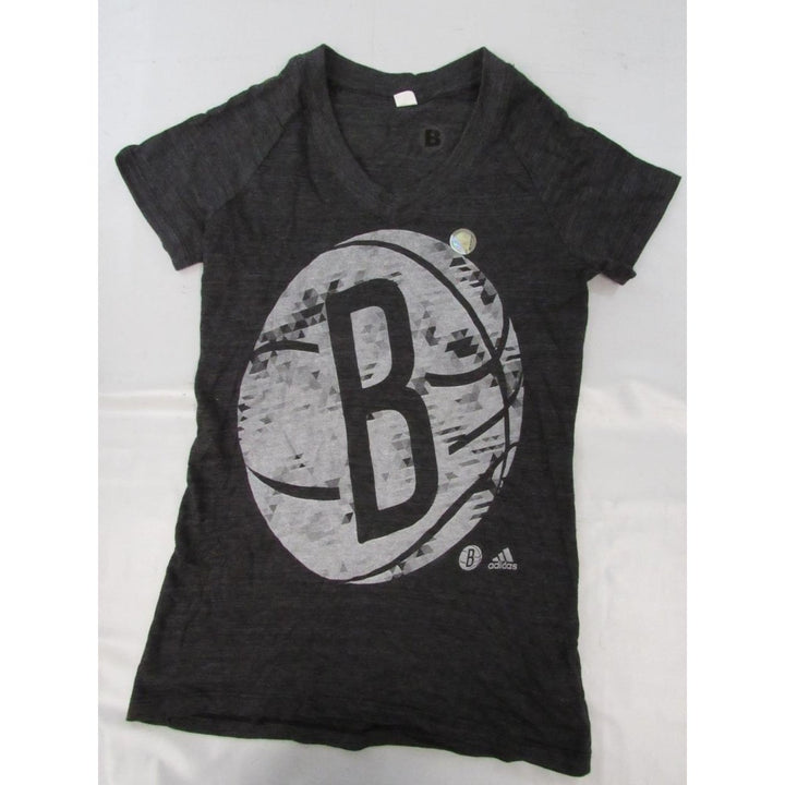 Brooklyn Nets Womens Size S Small Charcoal Gray Adidas Shirt Image 1